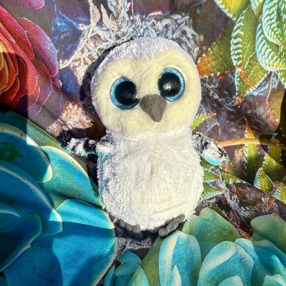 Ty Beanie Boo Spells Small Gray & White Owl Plush – EUC - Picture 1 of 4